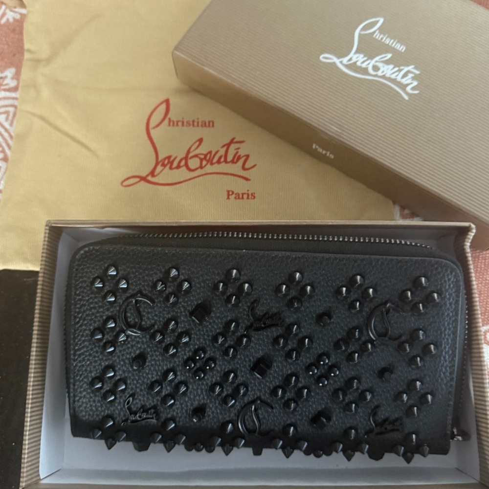 Christian Louboutin spike zip wallet AMAZING PRICE.